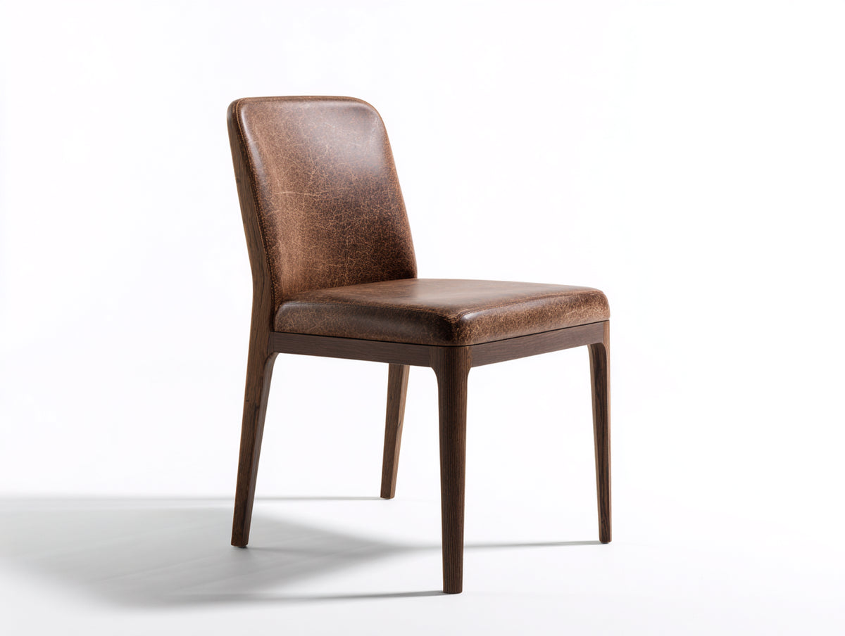 Esszimmerstuhl Polsterstuhl Kunstleder 55x60x85 cm Braun - Modernes Design für Esszimmer und Küche