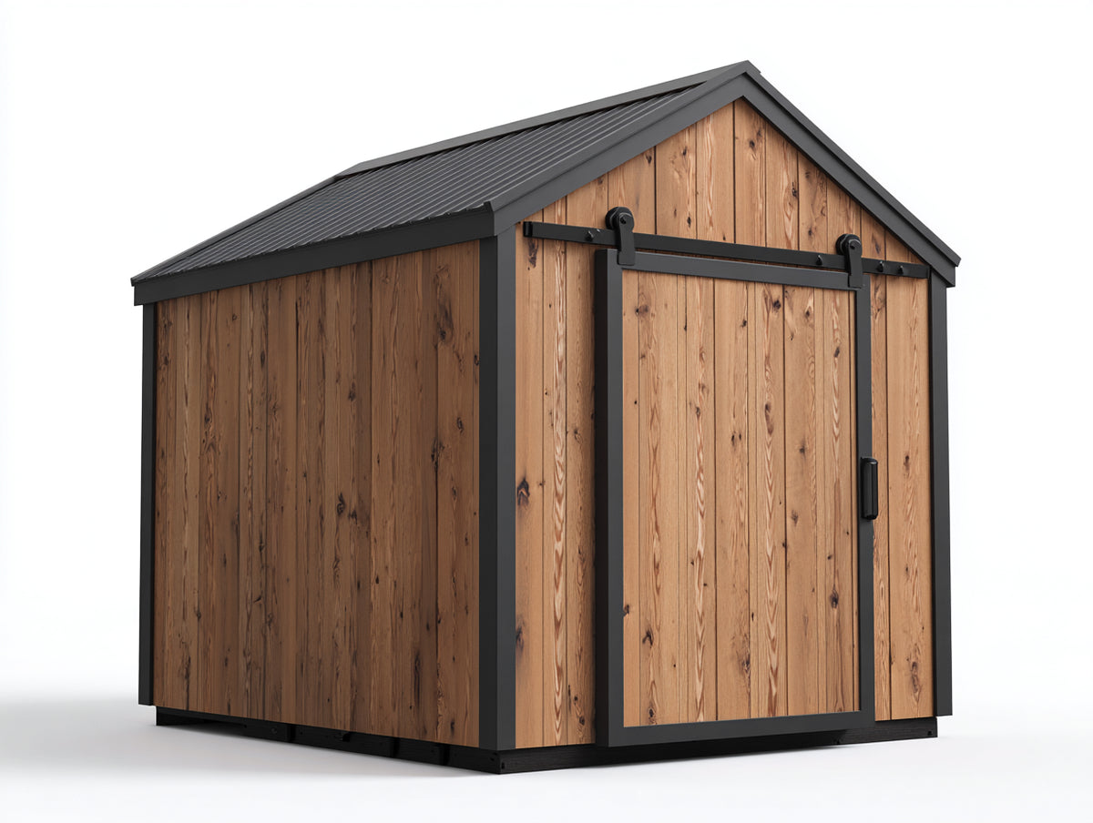 Gartenhaus Holz 300x300x250 cm Natur - Modernes Design mit Schiebetür