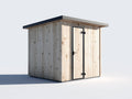 Gartenhaus Holz 300x250x230 cm Naturfarben mit Einzeltür Modernes Design