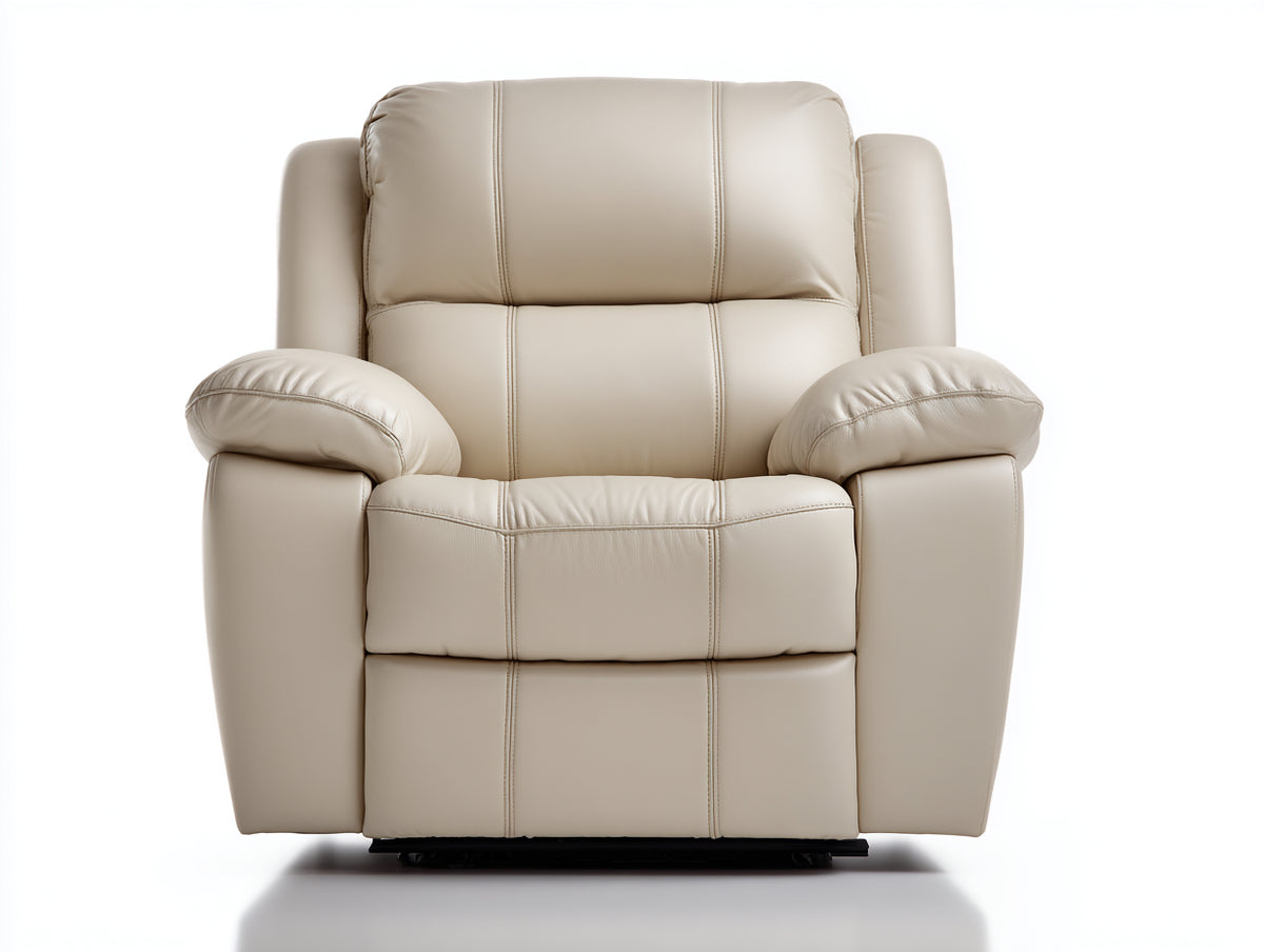 Liegesessel Polstersessel Kunstleder 85x90x105 cm Beige - Modernes Design mit Relaxfunktion