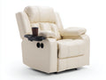 Liegesessel Kunstleder 85x90x105 cm Beige gepolstert mit Relaxfunktion Modernes Design