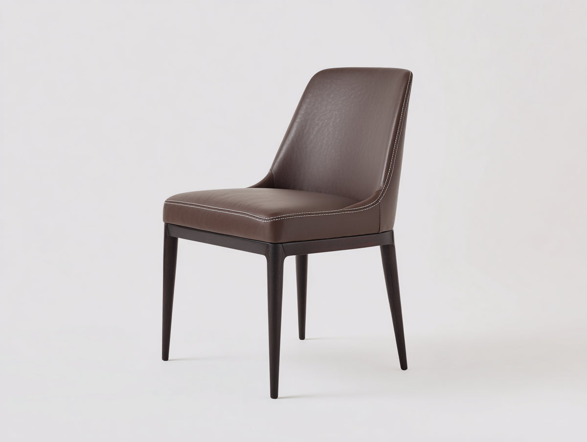 Esszimmerstuhl Polsterstuhl Kunstleder 55x60x85 cm Braun - Modernes Design für Esszimmer und Küche