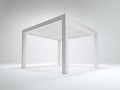 Pavillon 300x300x240 cm - Aluminium Gartenpavillon in Weiß - modernes Design für Terrasse und Garten