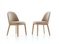 Esszimmerstühle Kunstleder 50x55x85 cm Beige Eiche gepolstert Modernes Design