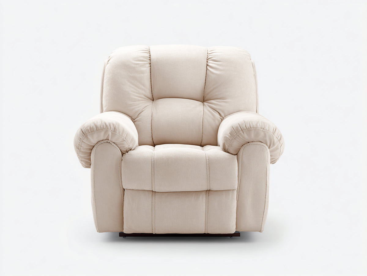 Liegesessel Stoff 85x90x105 cm Beige gepolstert mit Relaxfunktion Modernes Design